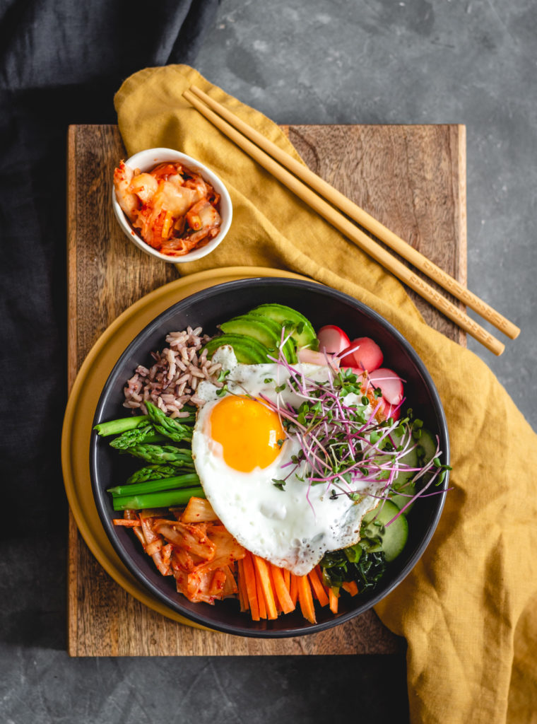 Wegetariański bibimbap